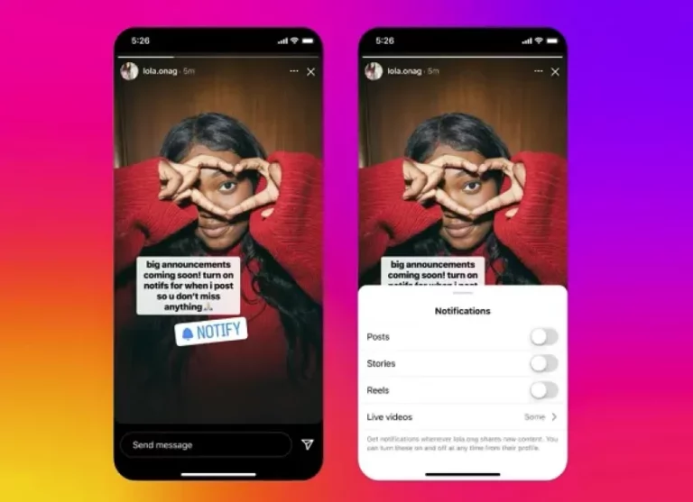 Instagram Adds Notify Sticker To Help Creators Maximize Fan Connections