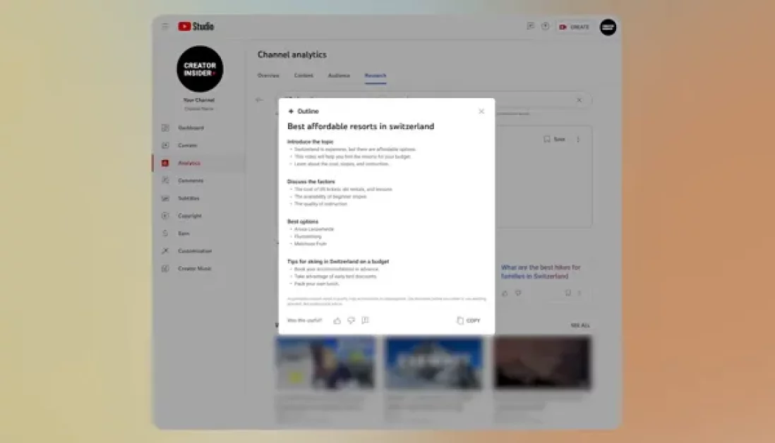 YouTube Tests AI Idea Prompts from Google Gemini to Assist Creators