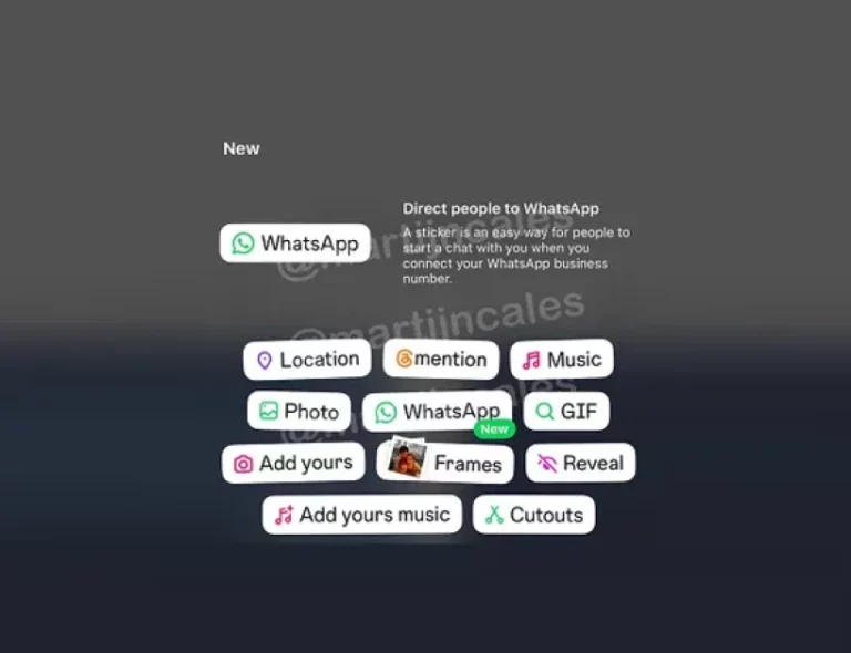 Instagram Tests WhatsApp Sticker to Facilitate DM Connection