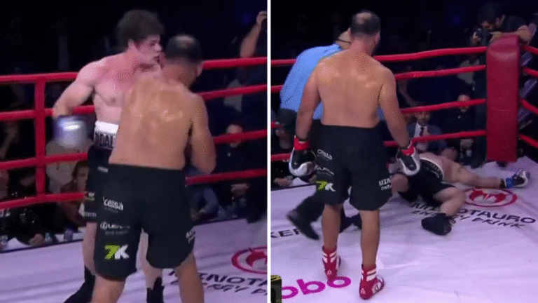 Retired UFC legend knocks out influencer in boxing match