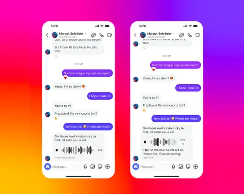 Instagram Adds New DM Options, Including Voice Clip Transcription