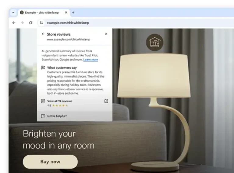 Google Adds AI Summaries of Business Reviews to Chrome URL Displays