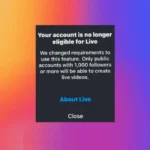 Instagram Restricts Live Streaming to Creators With 1,000 or More Followers