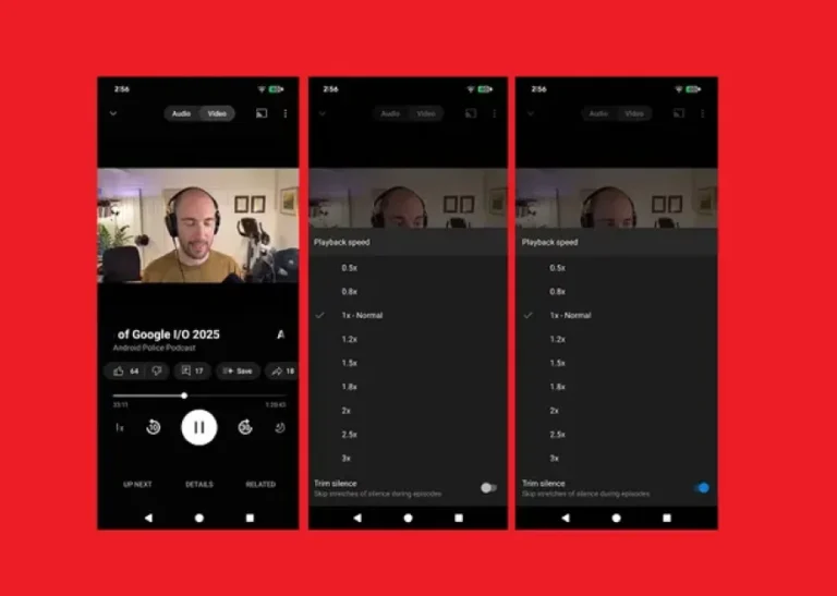 YouTube Adds ‘Trim Silence’ Option to Podcast Playback