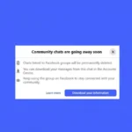 Facebook is Getting Rid of Community Chats