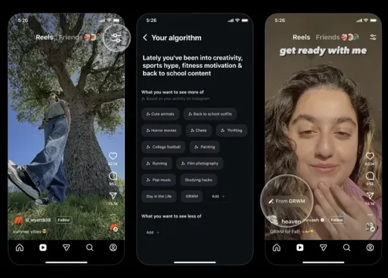 Instagram Tests Reels Algorithm Control Options
