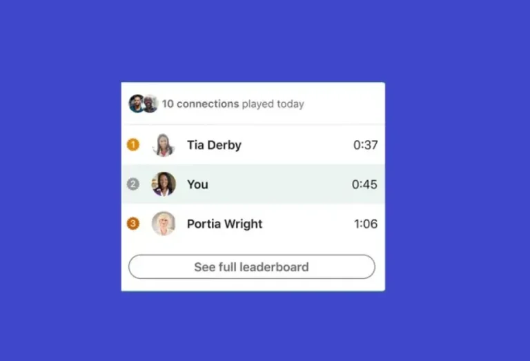 LinkedIn’s Gaming Leaderboards for Connections Are Now Live