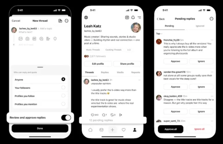 Threads Adds Reply Approvals, Activity Feed Filters