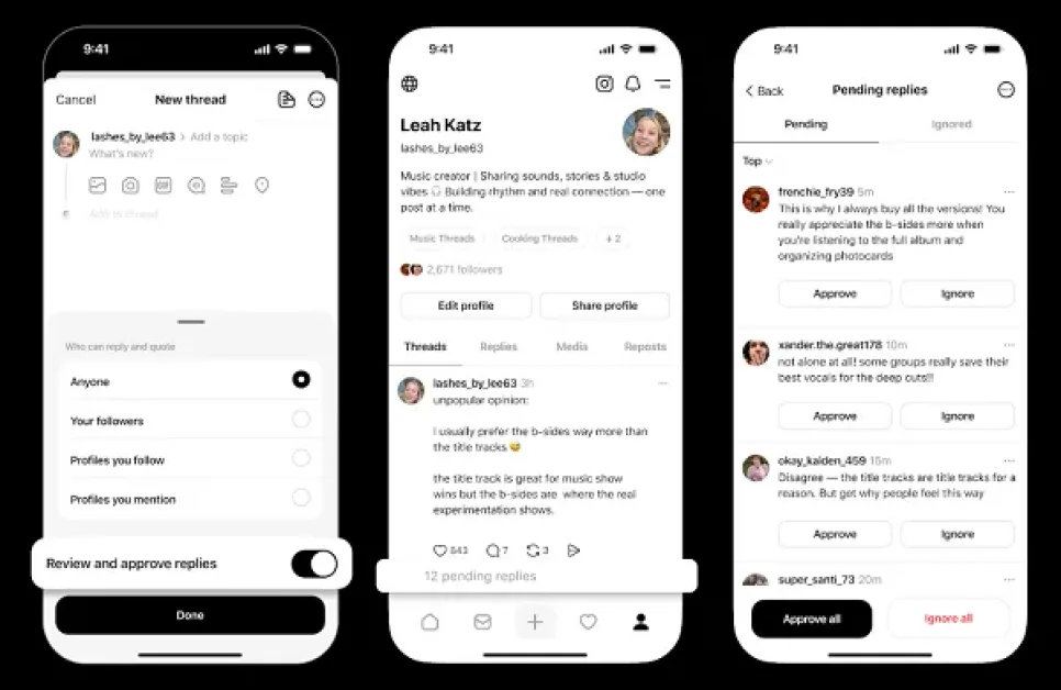 Threads Adds Reply Approvals, Activity Feed Filters
