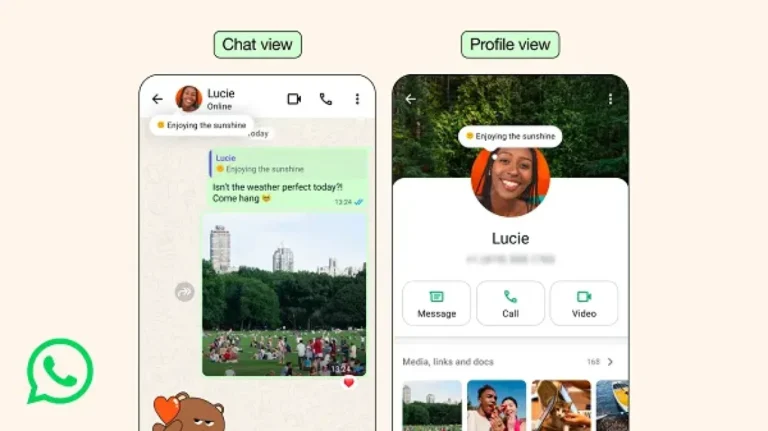 WhatsApp Adds Activity Notes to User Profiles