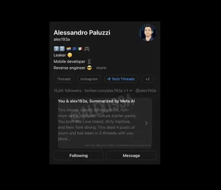 Threads Experiments With AI Interaction Summaries on Profiles