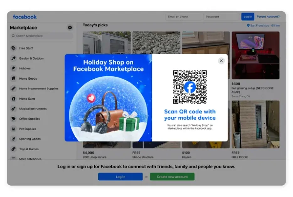 Facebook Launches Holiday Gift Showcase in Marketplace