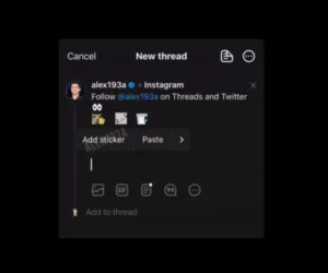 Threads Experiments With Animated Stickers in Posts