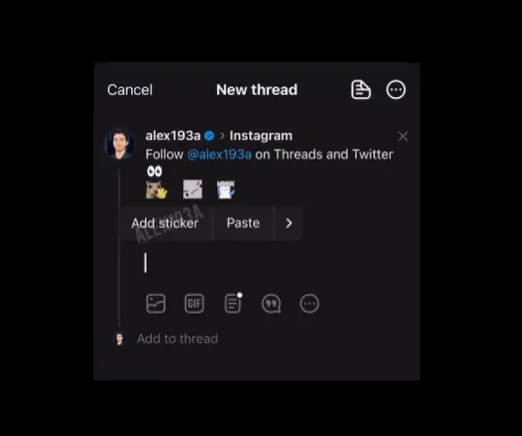 Threads Experiments With Animated Stickers in Posts