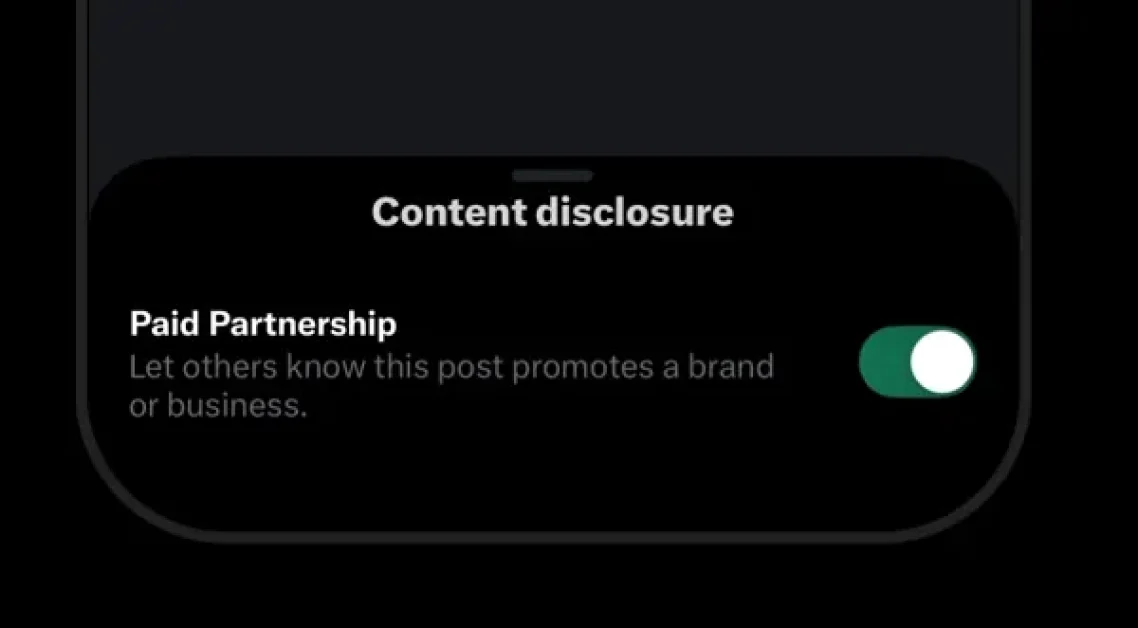 X launches paid partnership labels for sponsored content
