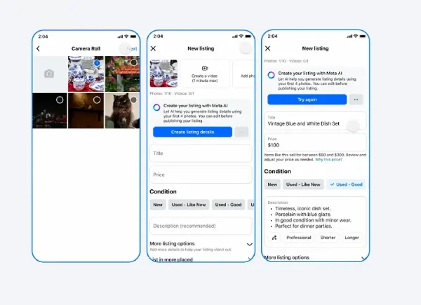 Facebook adds AI-powered updates to Marketplace