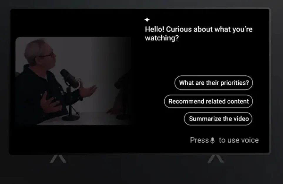 YouTube connects AI chatbot to smart TVs