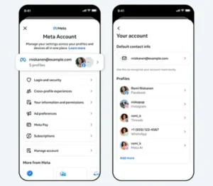 Meta Accounts Center now includes more apps and devices