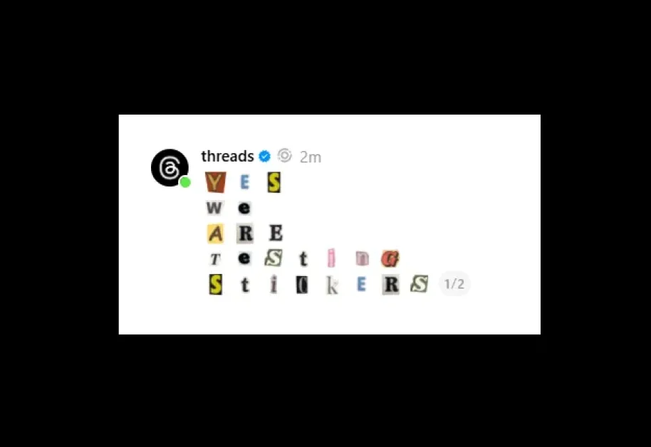 Threads adds new posting options and animated mini stickers